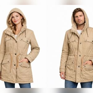 Vintage Mens Field & Stream Insulated Gordon Ferguson Chore Coat Hood Quilted 40